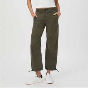 New PAIGE Reid Jogger Pants‎ Vintage Forester Green Casual NWT Women’s Size 28